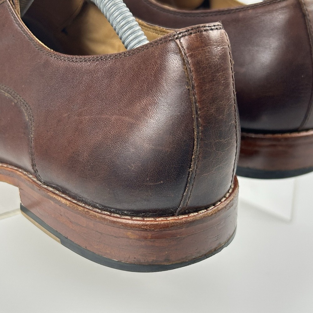WARFIELD & GRAND Mens Size 10 Wingtip Brogue Oxford Dress Shoes Brown Leather - Picture 14 of 16